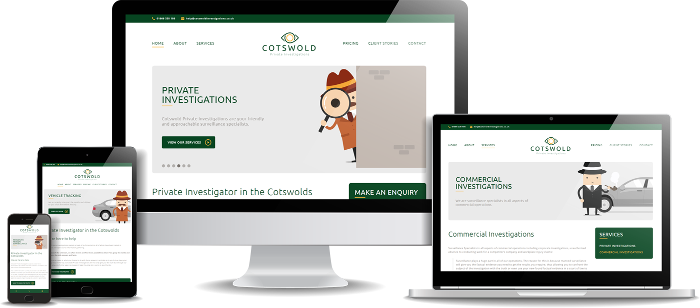 Cotswold Private Investigations Website Design