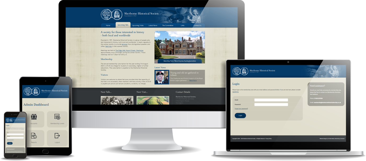 Sherborne Historical Society Website Design