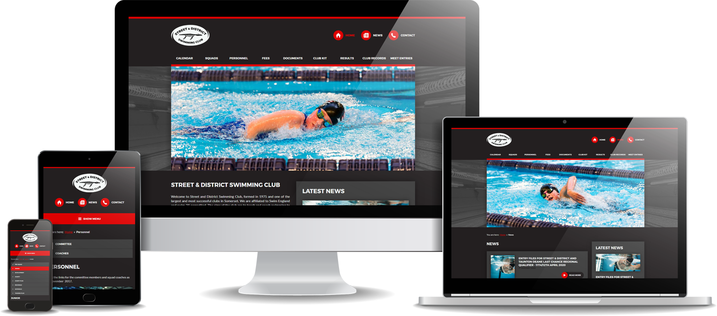 Street & District Swimming Club Website Design