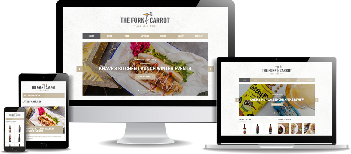 The Fork & Carrot Website Design